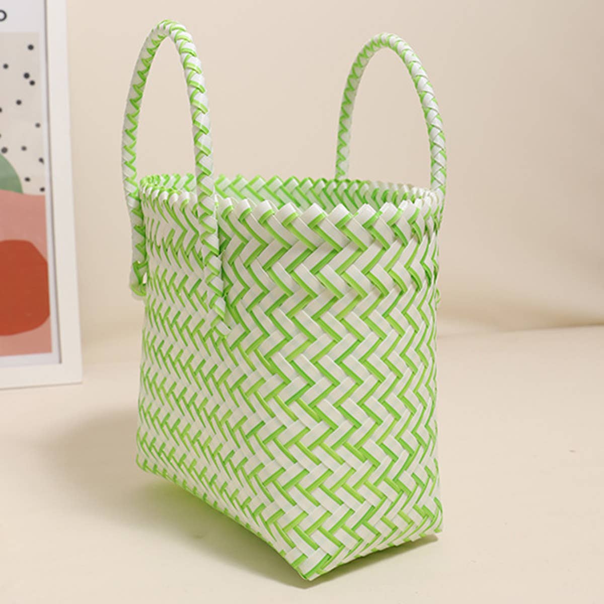 Versatile Portable Plastic Woven Bag_Cwab1874
