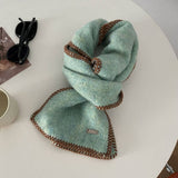 Chic Colorblock Trim Scarf ? Cozy & Soft_Cwasc03145