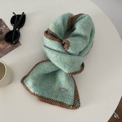Chic Colorblock Trim Scarf ? Cozy & Soft_Cwasc03145