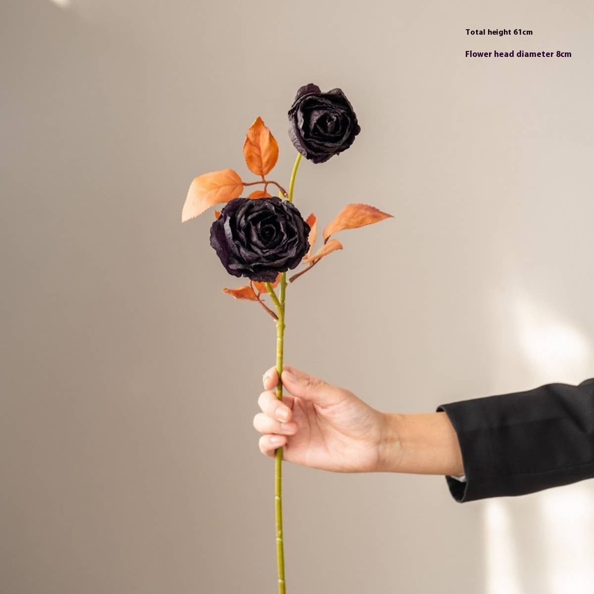 INK STYLED BURNT EDGE ROSE BOUQUET FOR DECOR_CWMM6572