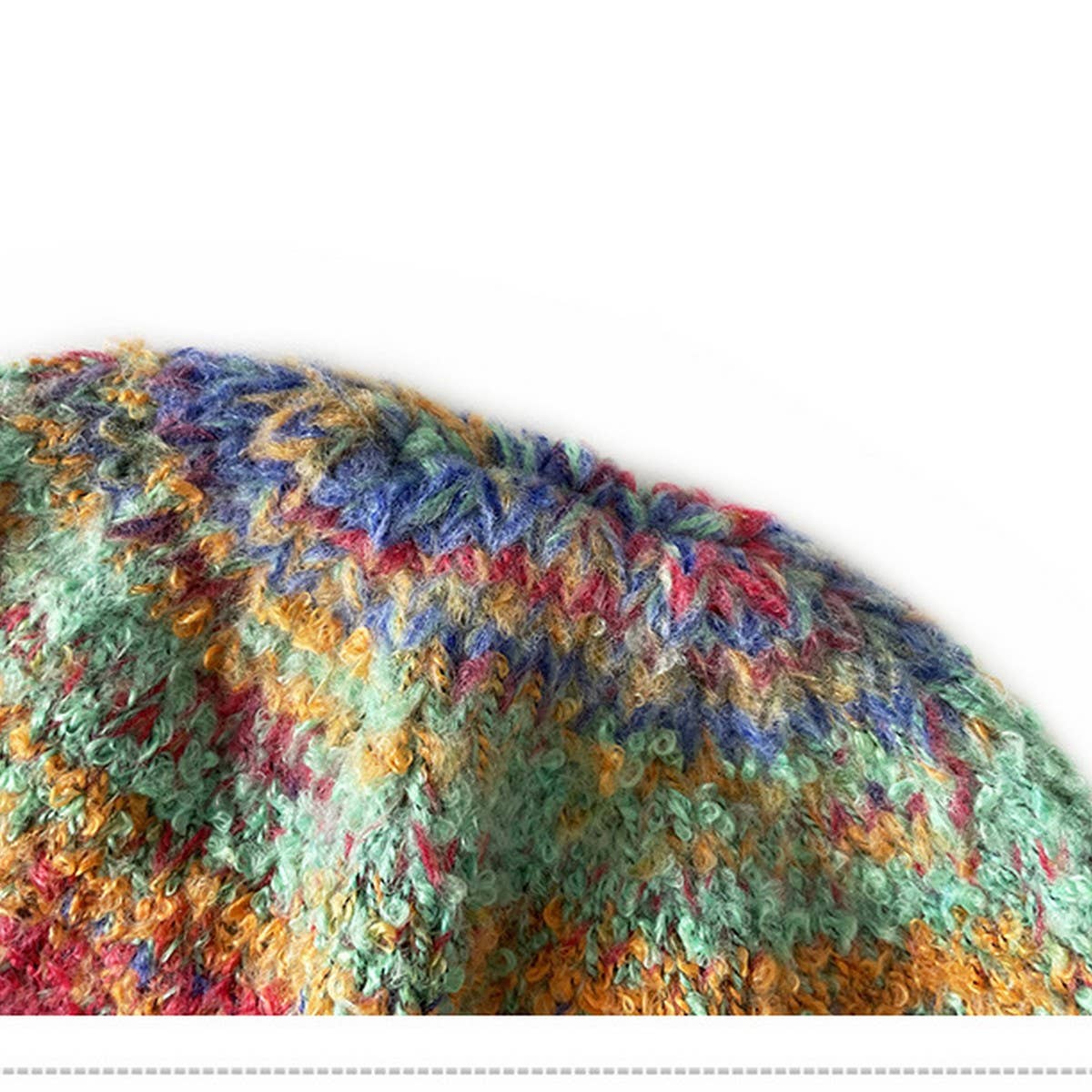 CHILDRENS KNITTED HAT COLORFUL STRIPED BUCKET HAT_CWAH2050