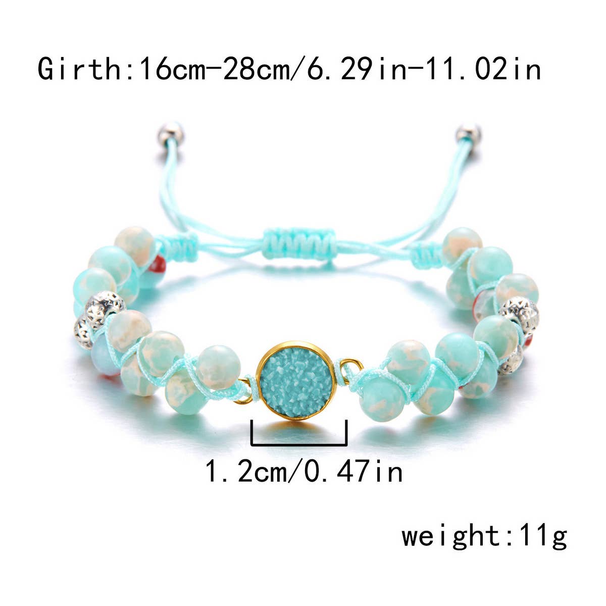 HAND WOVEN ROUND STONE BRACELET_CWAJE2425