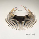 METAL FLOWER PUNK FASHION NECKLACE SET_CWMM4927