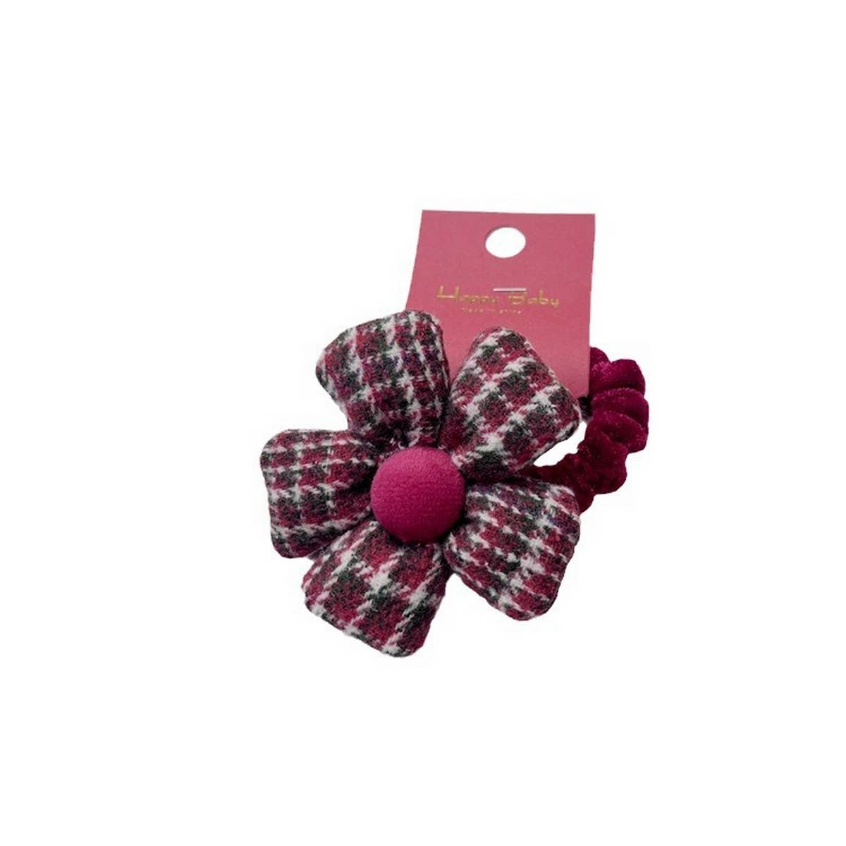 NEW RED BIG FLOWER BOW HAIR TIE_CWAHA1841