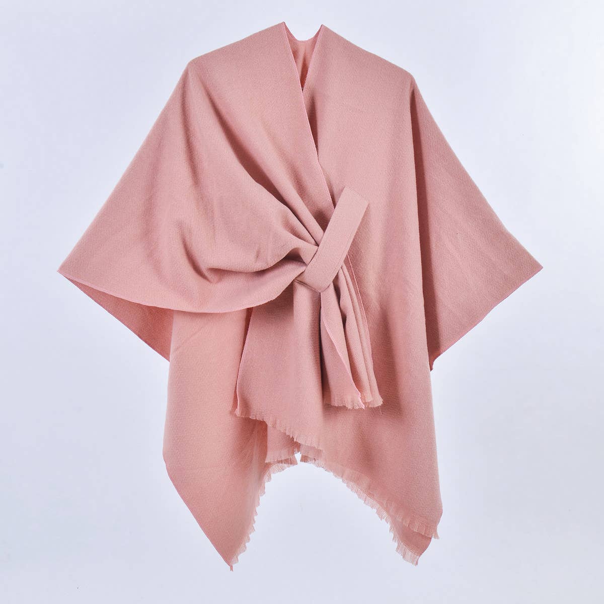 SIMPLE SOLID COLOR OBLIQUE STRAP CAPE SHAWL_CWASC0947