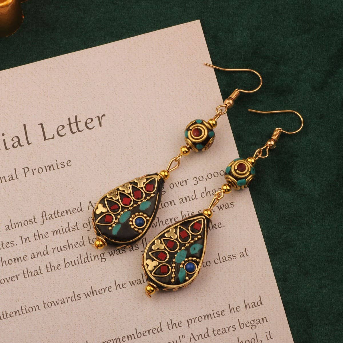 SIMPLE RETRO HANDMADE DESIGN EXOTIC EARRINGS_CWAJE3984