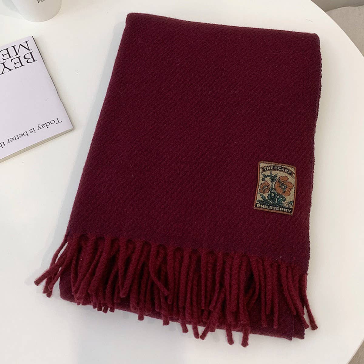 Winter Solid Acrylic Blend Scarf Neckwarmer_Cwasc2298