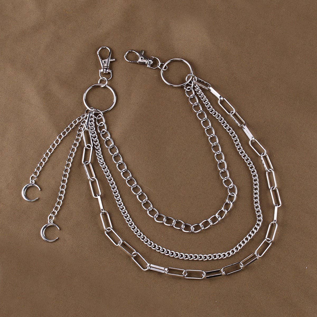 HIP HOP ROCK STYLE MOON PENDANT PANTS CHAIN_CWMM0649