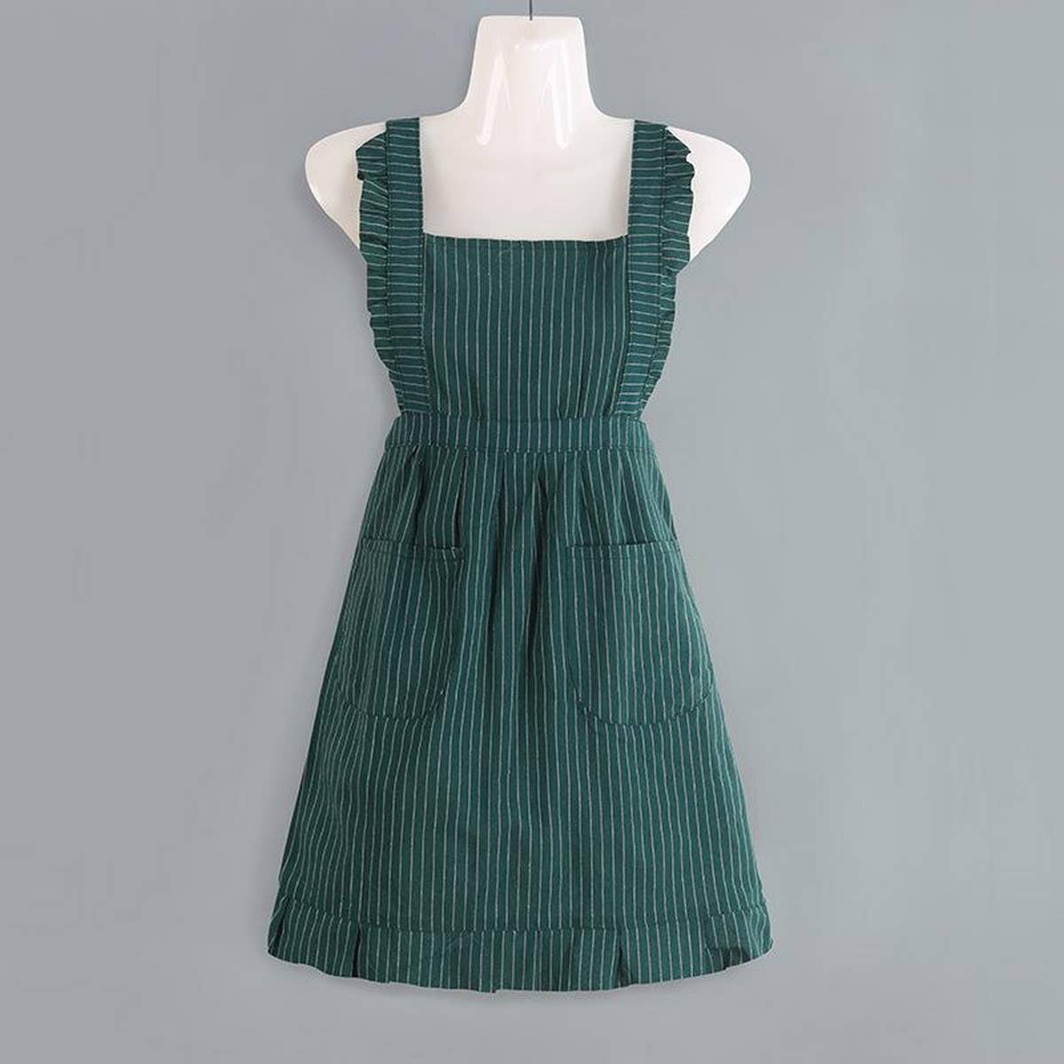 CUTE BREATHABLE STRAP STRIPED PRINCESS APRON_CWMM2046
