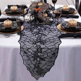 HALLOWEEN BLACK LACE SPIDER WEB WALLPAPER_CWMM1723