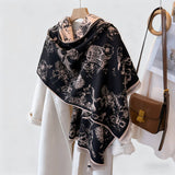 French Vintage Soft Warm Faux Cashmere Scarf_Cwasc03451