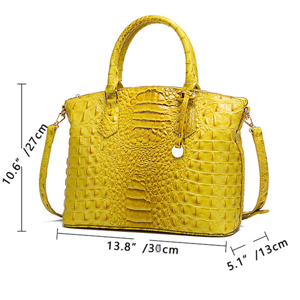 CLASSY CROCODILE PATTERN TOP HANDLE BAG_CWAB0572