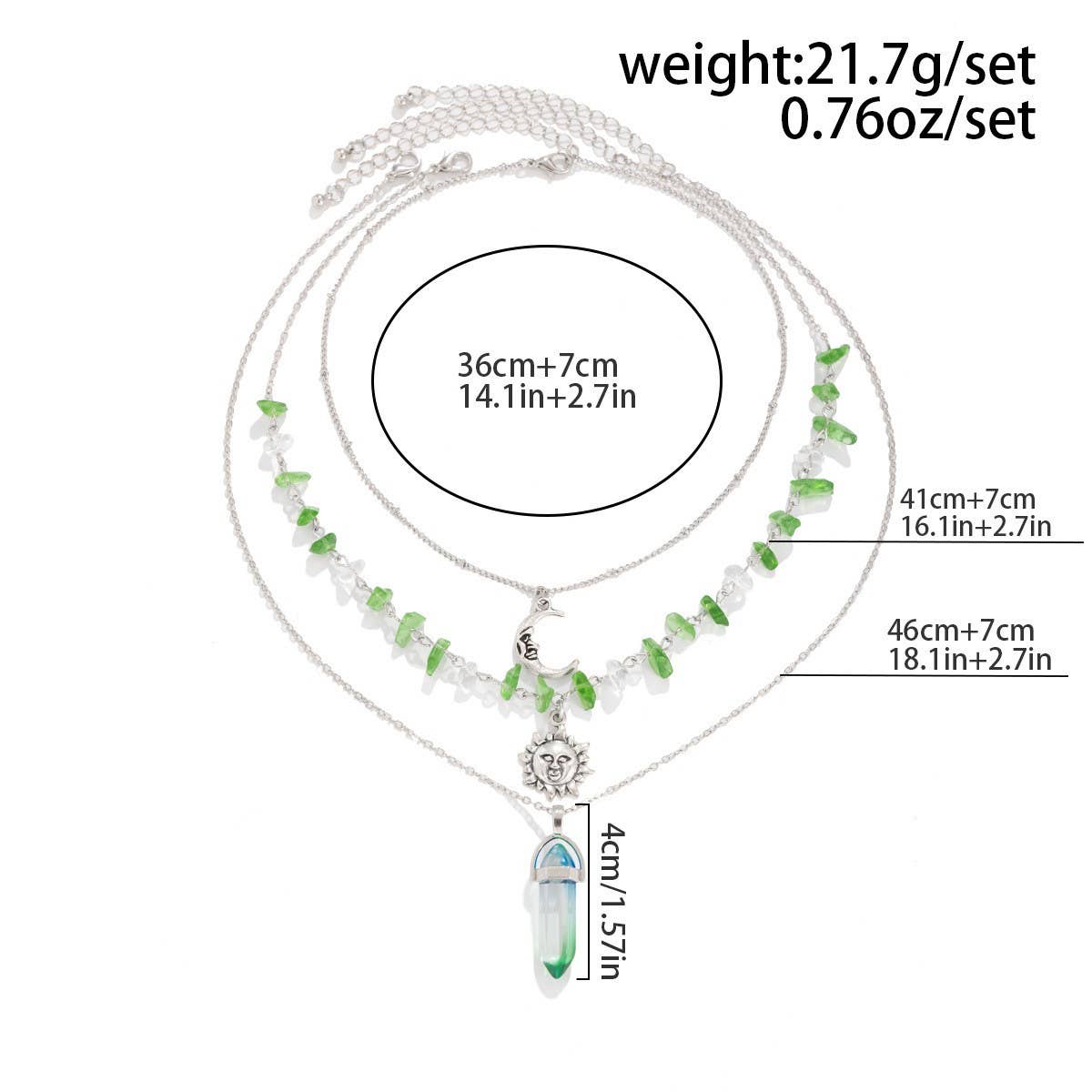 STACKED FLORAL TASSEL GRAVEL BEADED NECKLACE_CWAJE1816