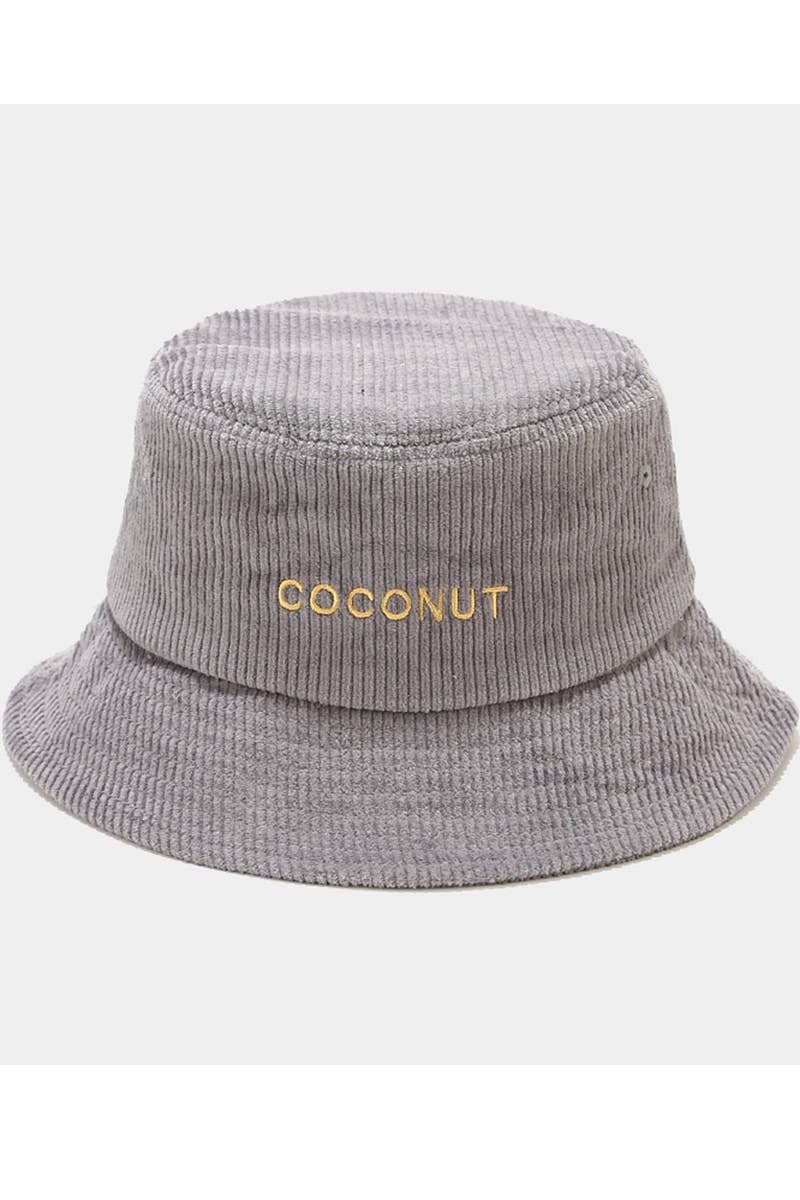 COCONUT LETTERING CASUAL FISHERMAN HAT_CWAH0406