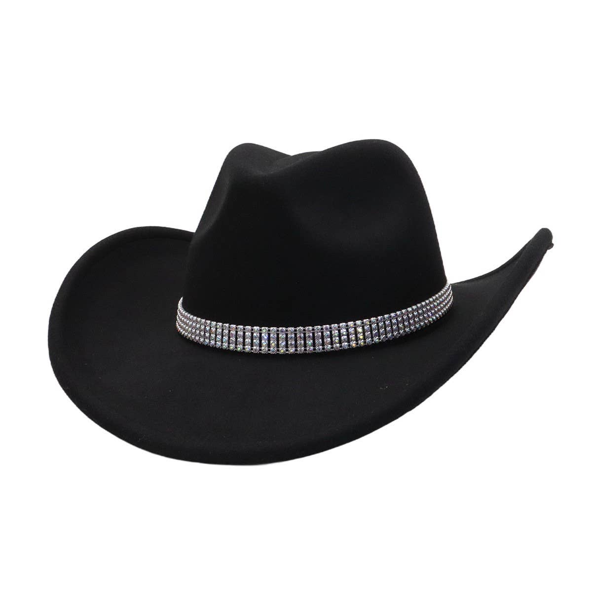 MEN WOMEN WOOL BLEND COWBOY FEDORA HAT WESTERN_CWAH04375