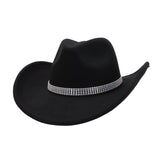 MEN WOMEN WOOL BLEND COWBOY FEDORA HAT WESTERN_CWAH04375