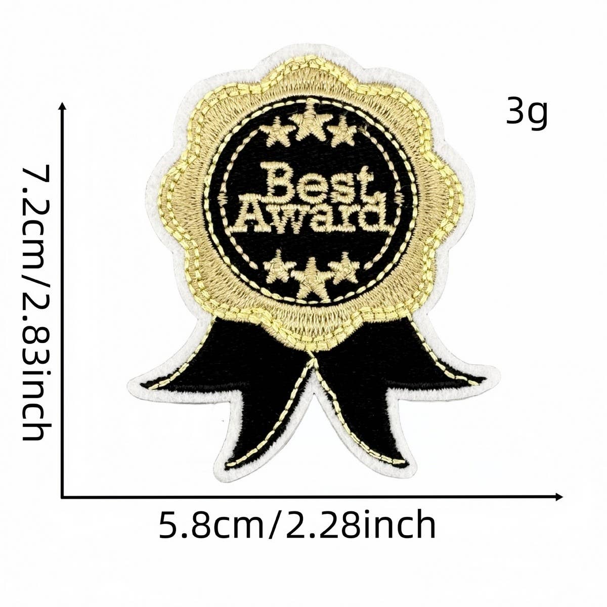 BLACK AND GOLD GRADUATION SEASON EMBROIDERED PATCH_CWMM4057
