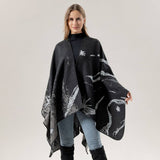 PLAIN ALL MATCH SHAWL KNITTED CAPE SCARF_CWASC2181