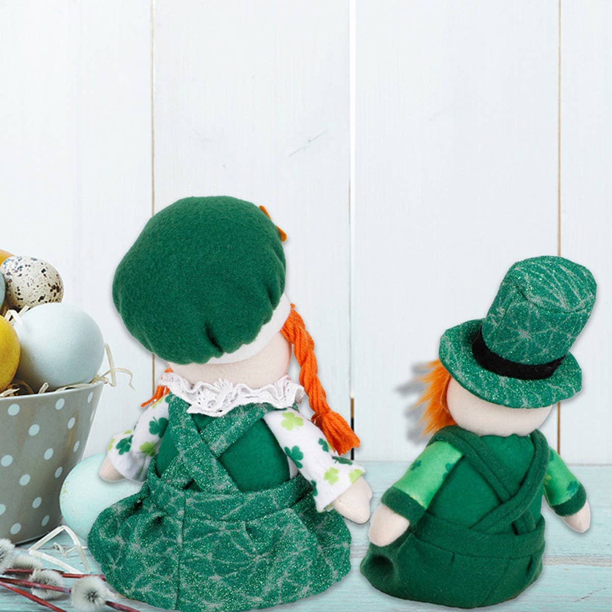 ST PATRICKS DAY LONG LEGGED RUDOLPH DOLL ORNAMENT_CWMM3440