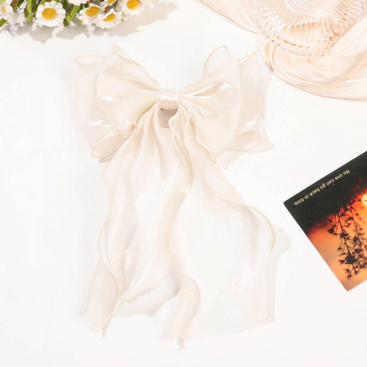 SHINY SILK RIBBON BOW HAIRPIN_CWAHA1631