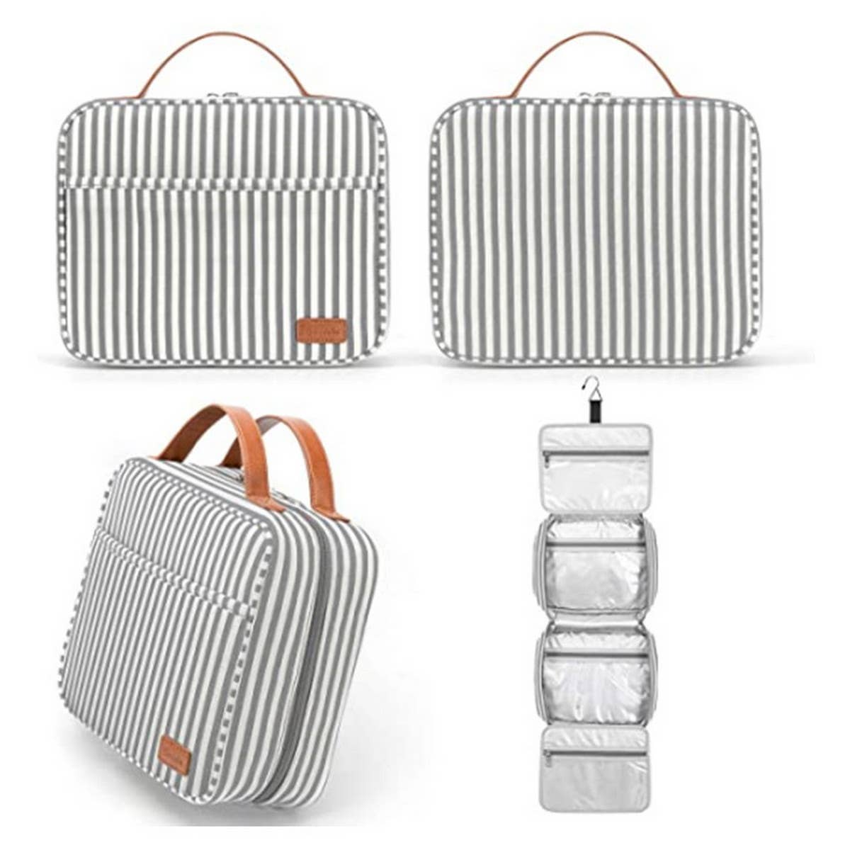 STRIPED WATERPROOF TOILETRY BAG COSMETIC BAG_CWAB2355
