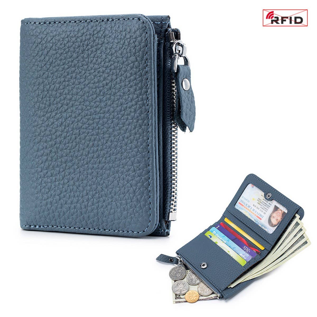 Ultra-Thin Short Card Holder Genuine Leather Wallet_Cwab3704