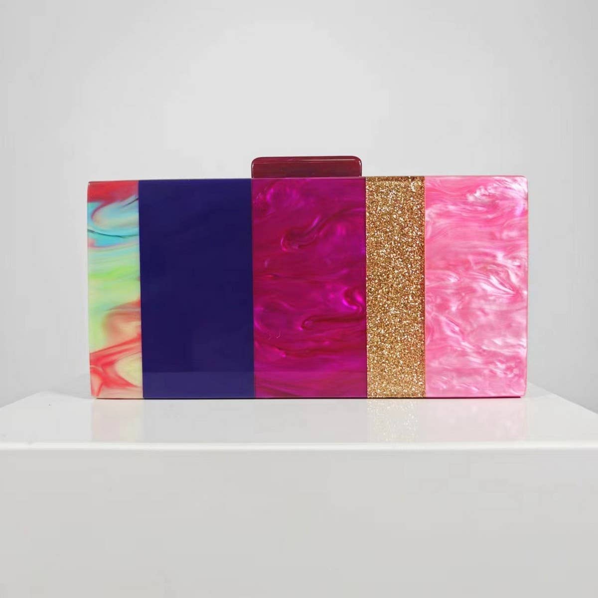 Marble Acrylic Pearl Clutch Stylish Crossbody Bag_Cwab5961