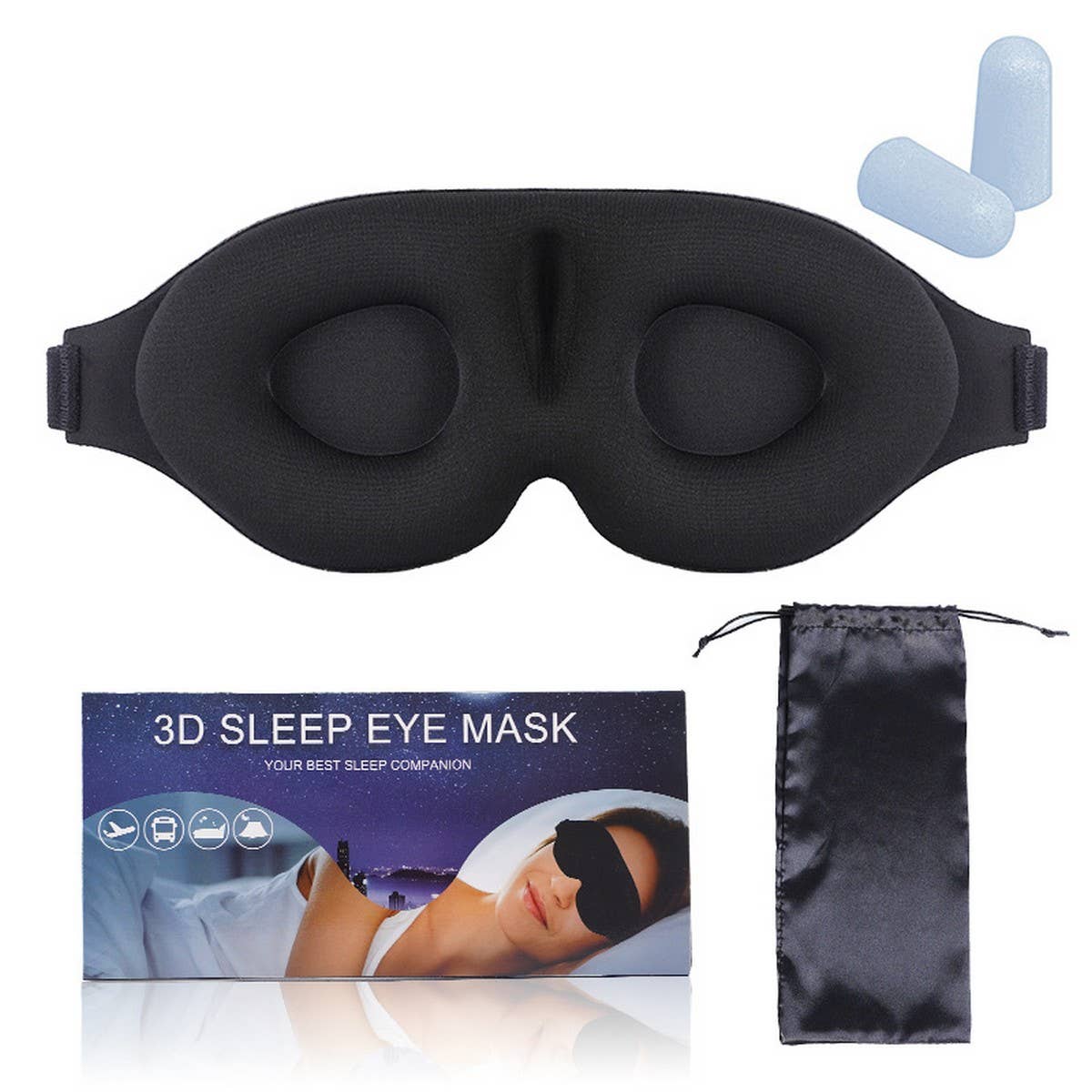 3D SLEEP MASK WITH MEMORY FOAM LIGHT BLOCKING_CWMM8041