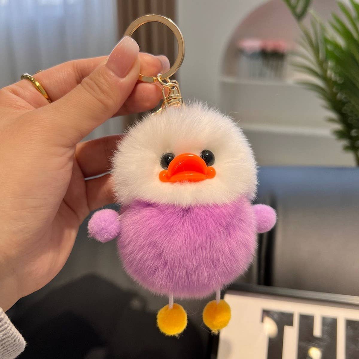 CUTE LITTLE YELLOW DUCK CAR KEYCHAIN BAG PENDANT_CWMM2505