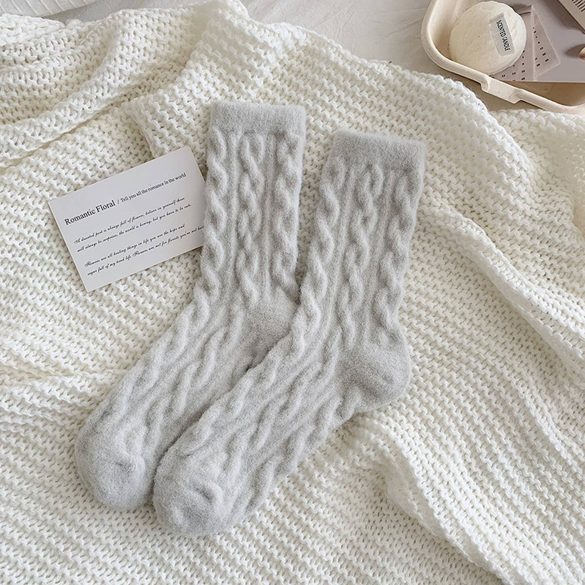 COZY THICK PLUSH HEMP KNIT SOCKS FOR FALL WINTER_CWMS0881