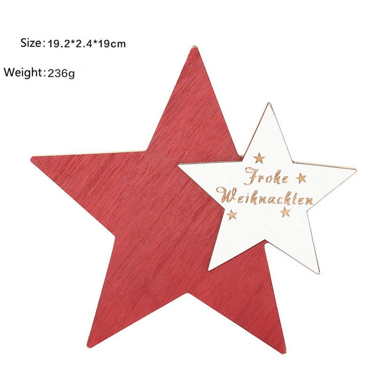 CHRISTMAS TWO TONE PAINTED WOODEN HANGING DECOR_CWAJE05391