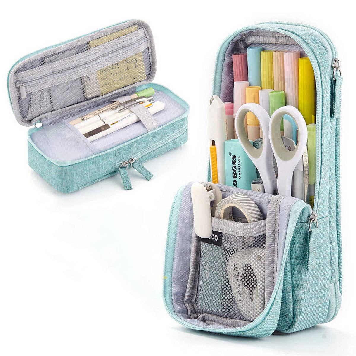 CREATIVE DOUBLE LAYER FOLDING PENCIL CASE_CWMM1972