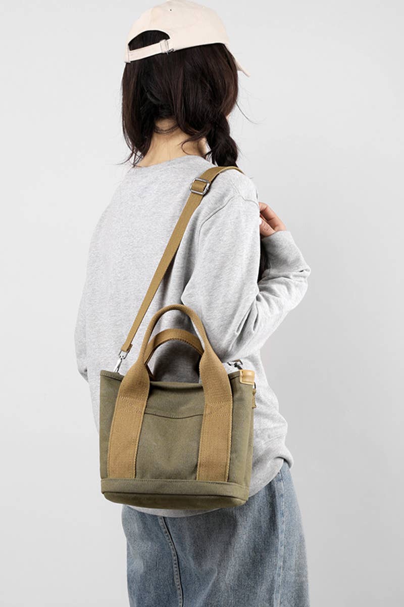 HANDLE LINE CANVAS CROSS BODY BAG_CUAB0101