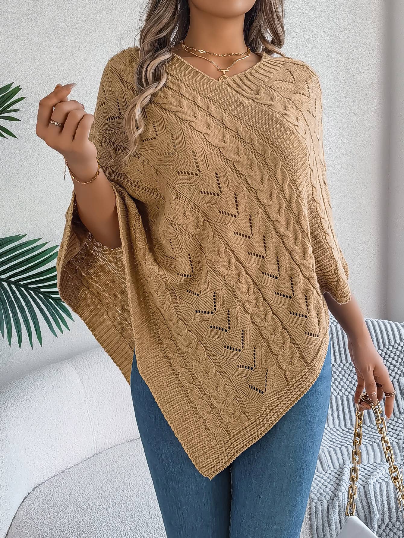 Casual Solid Color Twist Pongee Sweater Coat