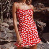 Stylish Slim Commuter Print Halter Dress