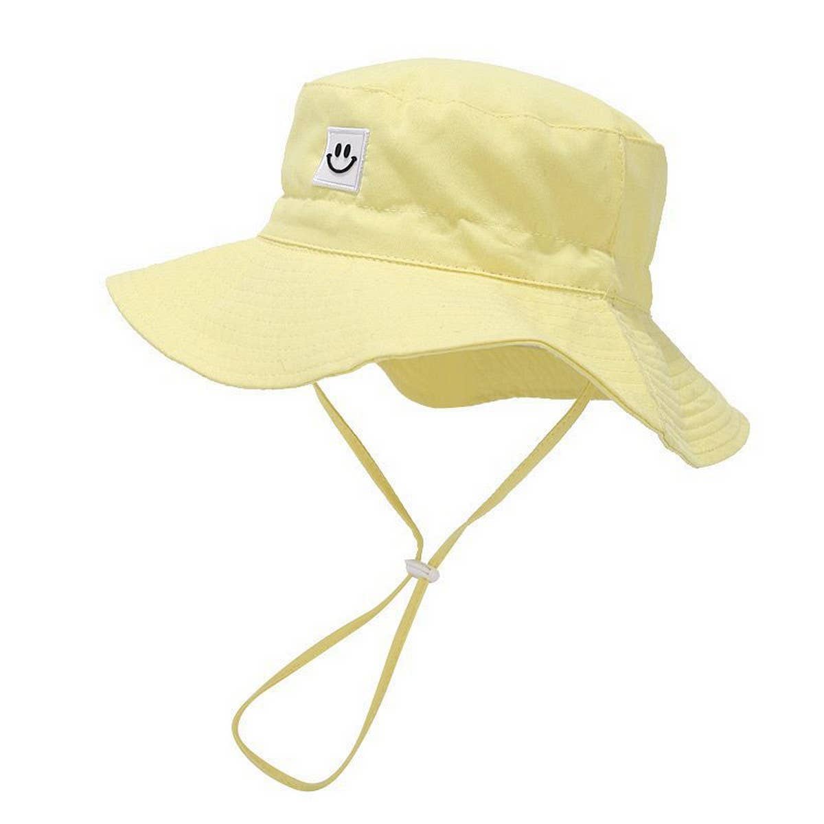 KIDS SMILEY FACE QUICK DRY SUN HAT FOR SUMMER_CWAH3785
