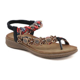 BOHEMIAN HAND WOVEN RIBBON RHINESTONE SANDALS_CWSHS0513