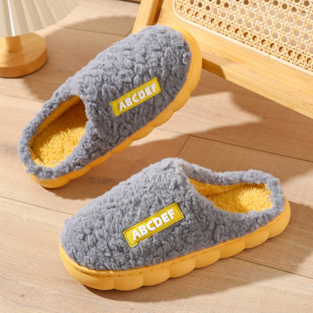 HOUSEHOLD NON SLIP LETTER WARM COTTON SLIPPERS_CWSHS0318