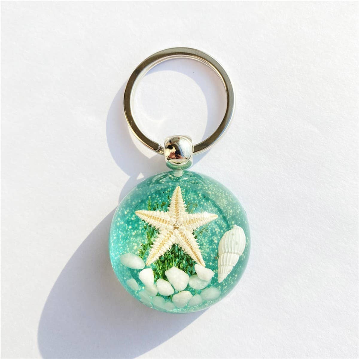 NEW CARTOON STARFISH AMBER KEYCHAIN PENDANT_CWMM3696