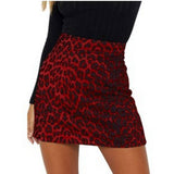 SEXY LEOPARD PRINT HIGH WAIST SUEDE HIP SKIRT_CWBSS0373
