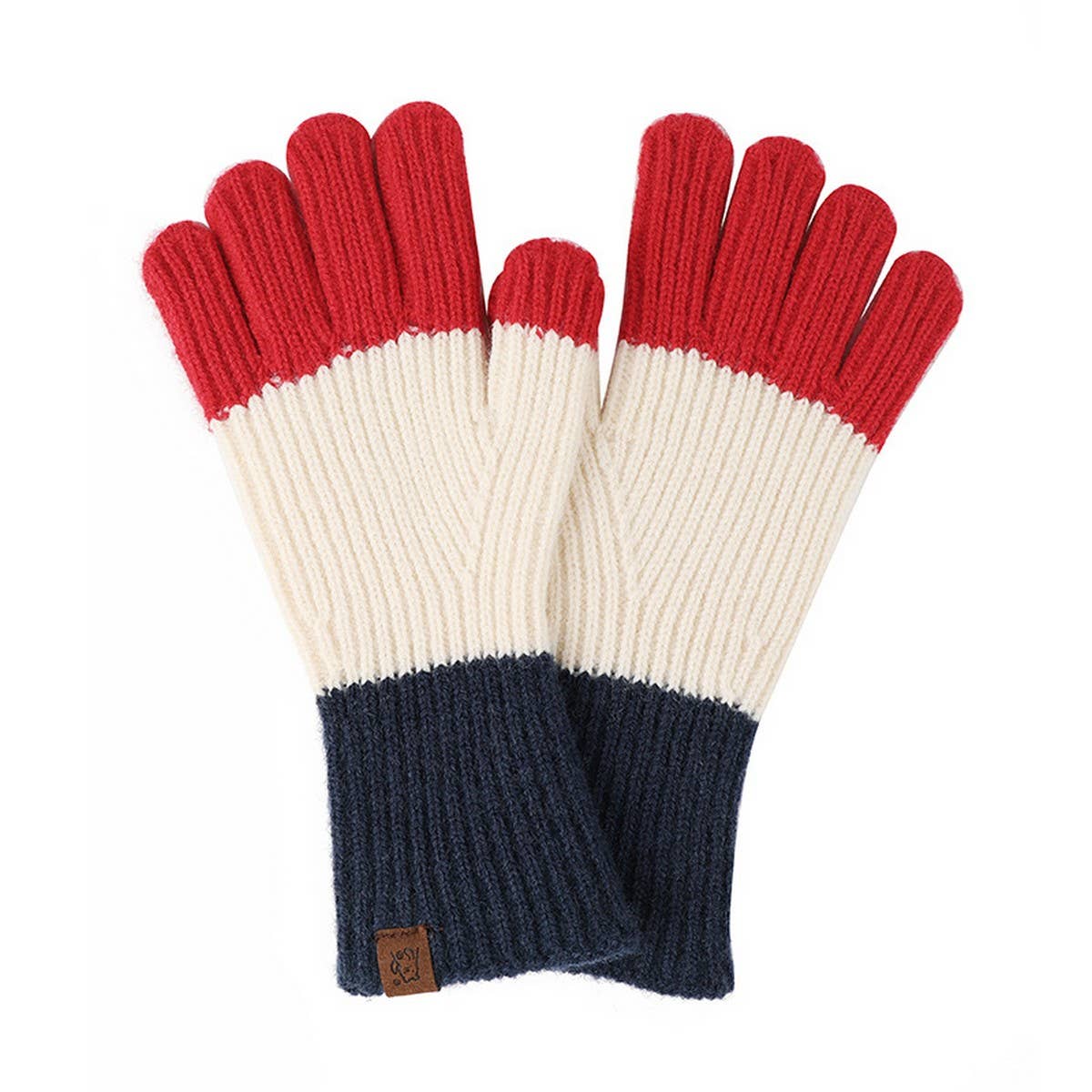 NEW WINTER LONG CONTRASTING TOUCH SCREEN GLOVES_CWAG0382
