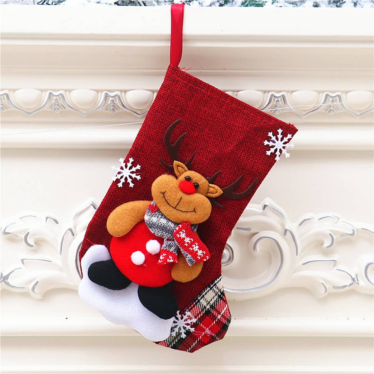 SANTA CLAUS SNOWMAN SOCKS GIFT CHRISTMAS BAG_CWMM1895