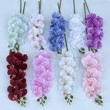 Vintage 9-Head Silk Butterfly Orchid Stem_Cwmm6507