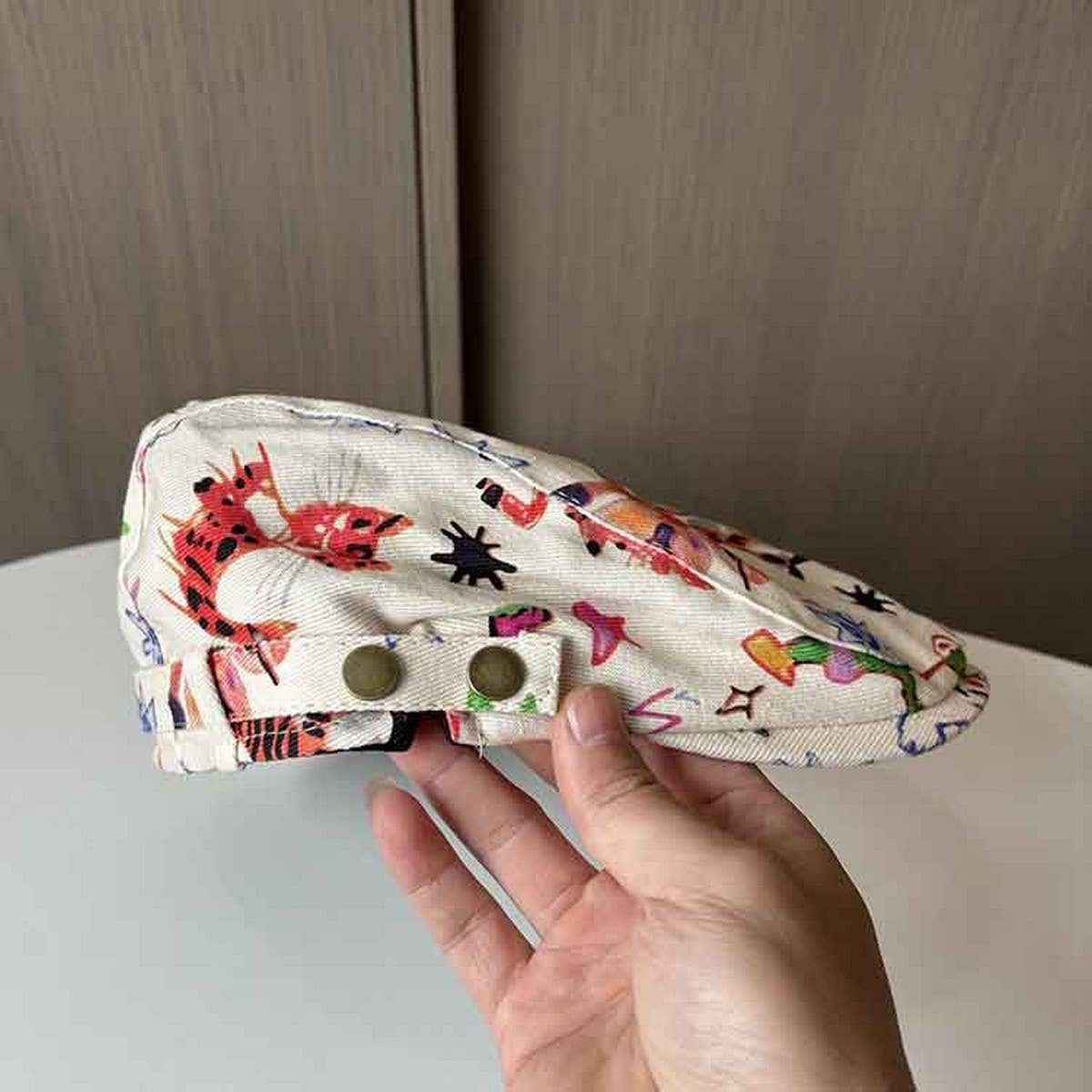 RETRO FUNNY GRAFFITI FORWARD CAP BERET_CWAB2899