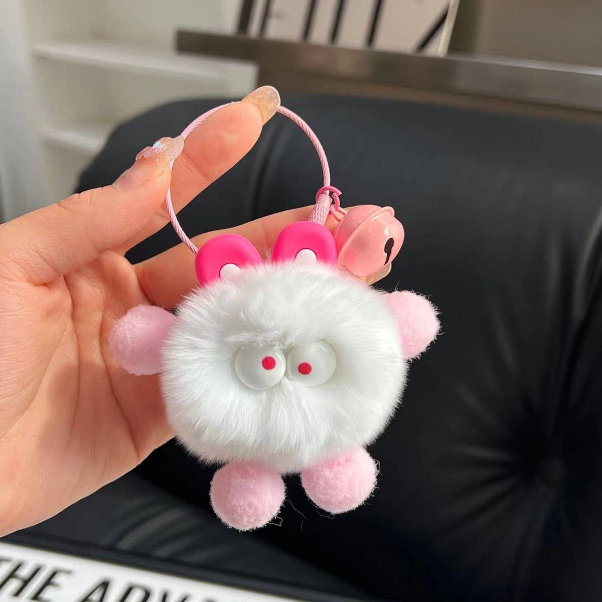 CUTE SMALL COAL BALL BAG PENDANT CAR KEYCHAIN_CWMM2516