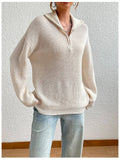 Vintage Half-Zip Pullover Sweater Knitwear
