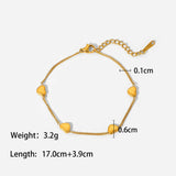 18K GOLD TITANIUM HEART ZIRCON BRACELET LUXURY_CWAJE4718