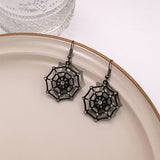 HALLOWEEN GHOST SPIDER WEB EARRINGS_CWAJE1832