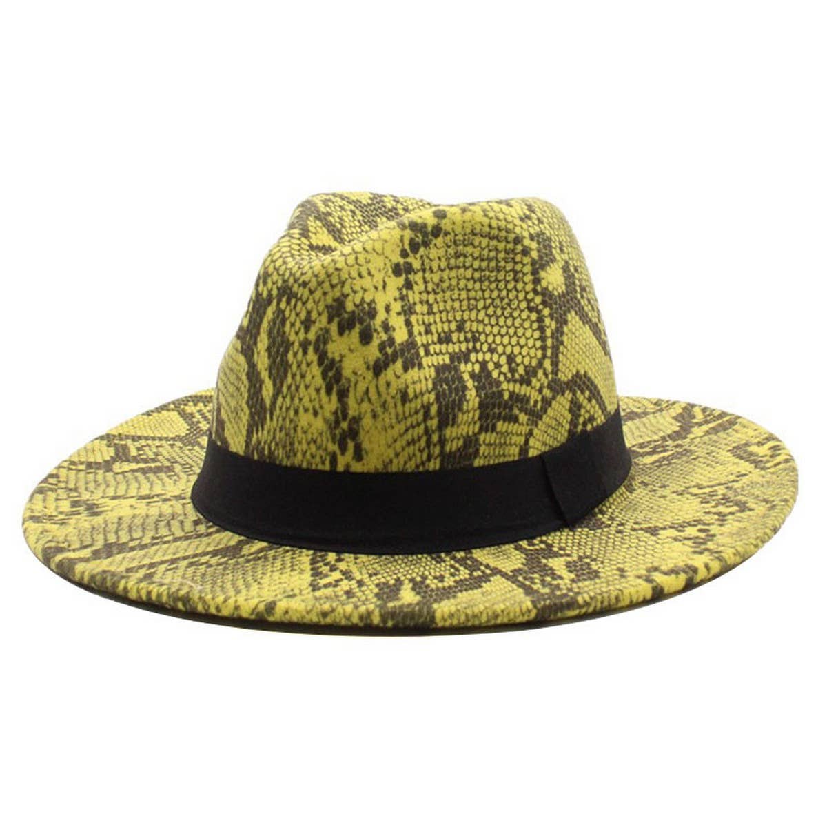 FASHION SNAKE PATTERN WOOLEN JAZZ HAT FELT HAT_CWAH2596