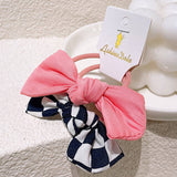 NEW CHECKERBOARD BOW HAIR ROPE_CWAHA0757